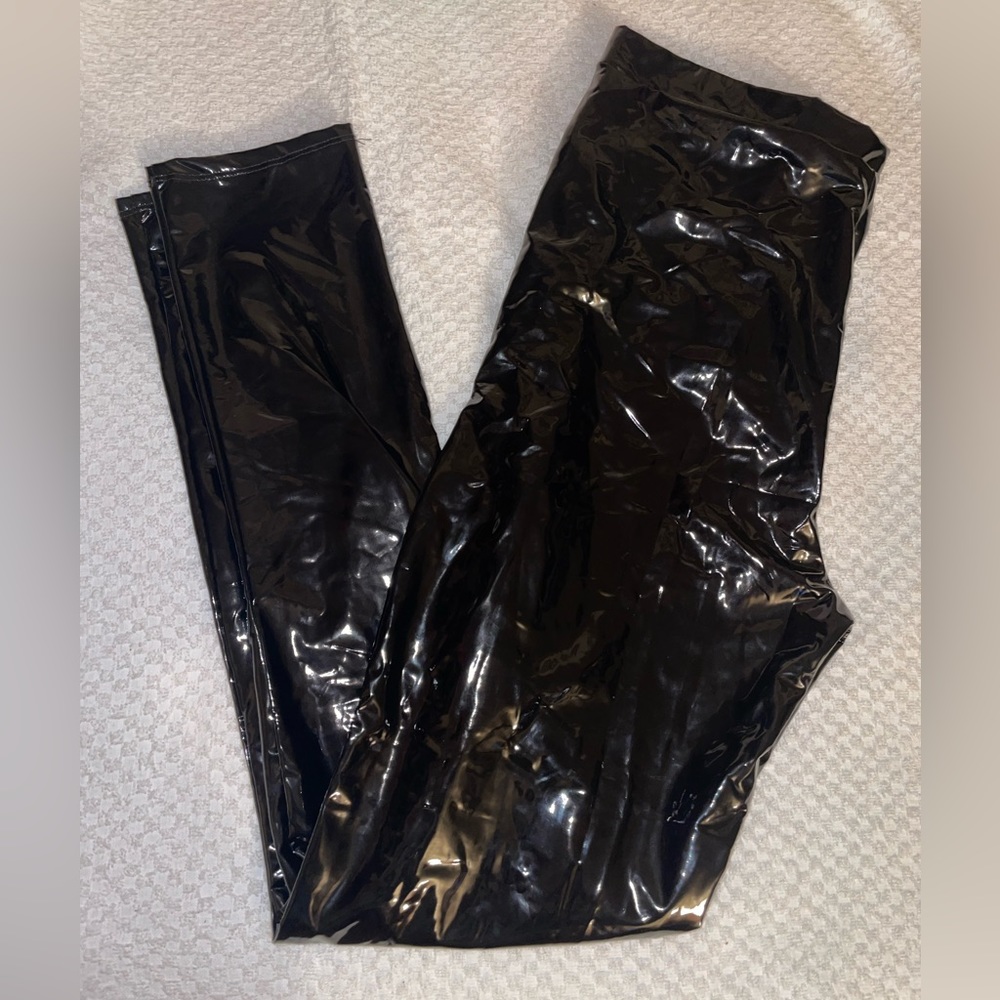 Fashionnova - late night text vinyl pants